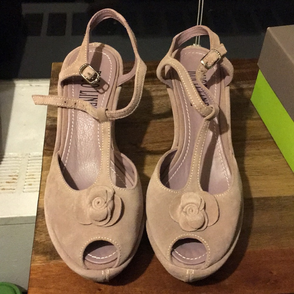 Ruco Line Softy Cipria Pale Pink Platform Wedge 8